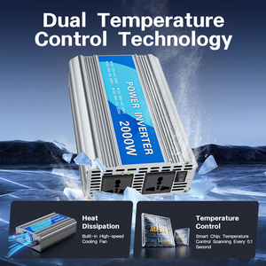 Inversor Solar de Onda Sinusoidal Modificada de 2000W, Fuera de la Red, de CC 12V 24V 48V 60V a CA 110V 220V 230V Monofásico - Product Image 4
