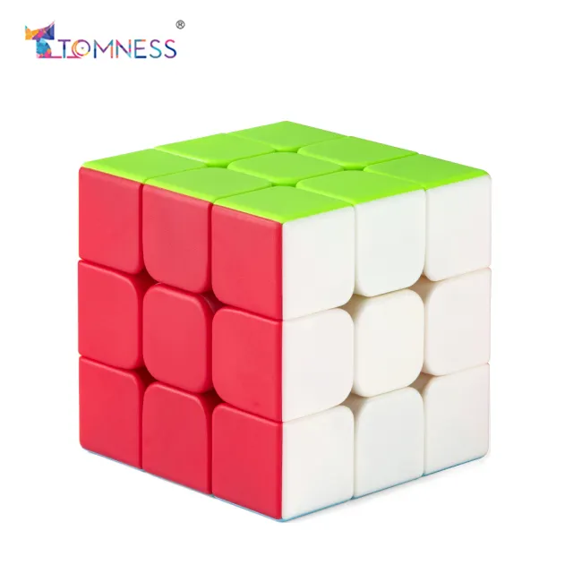 Mainan edukasi versi terbaru 3x3 5.6cm, mainan edukasi kubus ajaib halus dengan puzzle tanpa stiker, mainan fidget permainan