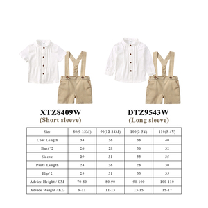 Ensemble chemise plissée et <span class=keywords><strong>short</strong></span> pour tout-petit garçon, haut en coton et <span class=keywords><strong>lin</strong></span> <span class=keywords><strong>blanc</strong></span> avec <span class=keywords><strong>short</strong></span> à bretelles réglables, tenues décontractées pour enfants, vente en gros - Product Image 2