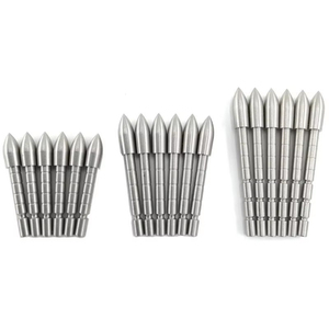 Đầu mũi tên thép không gỉ ID4.2mm, kiểu đầu đạn, 80/100/120 Grain, phụ kiện tự chế, dùng tập luyện, săn bắn, bắn cung - Product Image 1