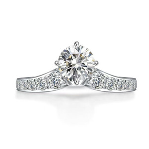 <span class=keywords><strong>Bague</strong></span> de fiançailles en platine Pt950 avec diamant de laboratoire, sertie de 4 griffes, style artistique de luxe léger, pour femme - Product Image 1