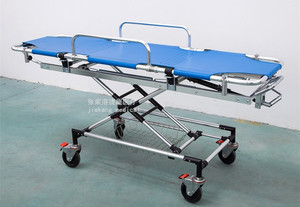 Camilla de Transporte Hospitalaria con Altura Ajustable, Cinturones de Seguridad y Barandillas Laterales, Cama de Emergencia para Ambulancia - Product Image 5