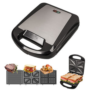 Fijo 4 rebanadas 1400W 1200W plato <span class=keywords><strong>grande</strong></span> tostadas waffle Maker parrilla eléctrica gran familia <span class=keywords><strong>sandwichera</strong></span> - Product Image 1