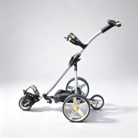 Chariot de golf électrique et télécommandé avec indicateur de niveau de batterie clair, très vendu en Europe, batterie au plomb ou au lithium en option