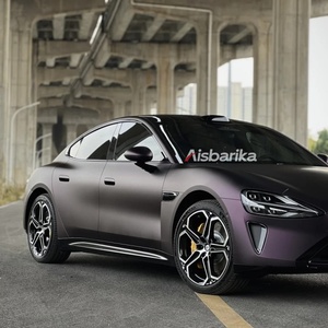 Vật Nuôi Chất Lượng Cao Nhà Máy Ban Đầu Sơn Màu Sắc Ma Thuật Màu Tím Màu Đen Thay Đổi Vinyl 1.52*17M Xe Gói Phim Màu Tím Để Màu Đen - Product Image 3