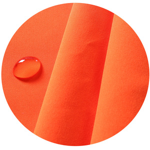 Tela de piel de melocotón de microfibra de poliéster 100% reciclada, impermeable, recubierta de Pu, chaleco de seguridad, protección, sombreros, capas, ropa - Product Image 1