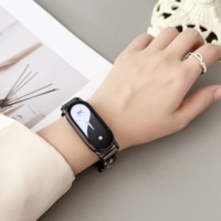 Pour xiaomi mi band 8 bracelet en métal avec bracelet de montre en diamant pour xiaomi band 8