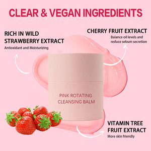 Baume nettoyant de meulage rotatif rose non gras pour tous les types de peau Logo personnalisé Baume nettoyant bio végétalien Démaquillant - Product Image 5