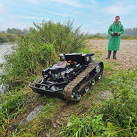 Tondeuse robotisée certifiée EPA Euro V, télécommandée, hauteur de coupe 200 mm, pour pentes raides