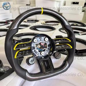 Volante Deportivo de Cuero y Fibra de Carbono - Mejorado con Levas de Control Multifunción (compatible con Modelos Mercedes AMG) - Product Image 2
