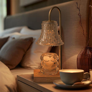 Lampe de table en bois aromatique à bas prix Parfum Bougie parfumée Réchauffeur Lampe maison Brûleur de cire électrique avec minuterie d'ampoules GU10 - Product Image 2