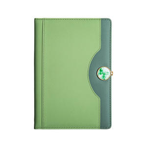 สมุดบันทึกธุรกิจหนังแบบกำหนดเอง A5 เย็บด้ายล็อค พร้อมบริการพิมพ์ดิจิทัลส่วนตัว ชุดของขวัญสำหรับสำนักงานเพื่อการส่งเสริมการขาย - Product Image 1