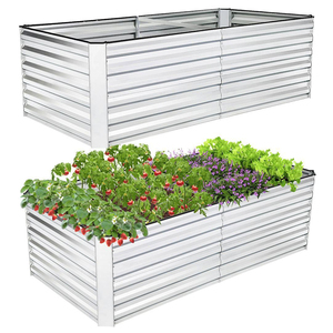Grande jardinière en métal <span class=keywords><strong>Lit</strong></span> de jardin <span class=keywords><strong>surélevé</strong></span> en acier galvanisé <span class=keywords><strong>pour</strong></span> légumes - Product Image 5