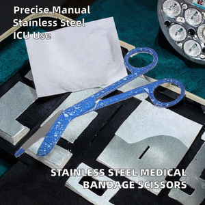 Universal Stainless Steel Class I Medical Bandage Scissors Straight Blunt Surgical Operating Manual ICU Use By <b>Blush</b> Surgical - Product Image 2