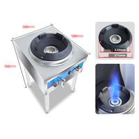 Équipement de cuisine en acier inoxydable de brûleur de cuisinière de Wok de gaz chinois à haute pression pour la cuisson de Wok sur des tables de cuisson