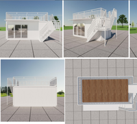 Villa préfabriquée écologique de luxe entièrement équipée, maisons préfabriquées modernes modulaires de 60 m2
