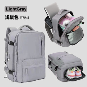 New Bán buôn phụ nữ tùy chỉnh công suất lớn không thấm nước máy tính xách tay thực hiện trên chuyến bay được phê duyệt du lịch Ba lô với ngăn giày - Product Image 4