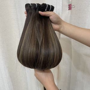 Extensiones de <span class=keywords><strong>Cabello</strong></span> Humano Ruso de Alta Calidad, Doble Trama, con Alineación de Cutículas, Color Castaño <span class=keywords><strong>Claro</strong></span> - Product Image 5