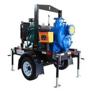 4 6 8 10 12 15 Inch Mobile Trailer Self Priming Centrifugal High Pressure Self Priming Water Pump