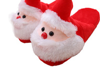 Nouveau style de pantoufles de père noël, chaussures d'intérieur catton, jouets en peluche, cadeaux pour amis, pantoufles de vacances personnalisées