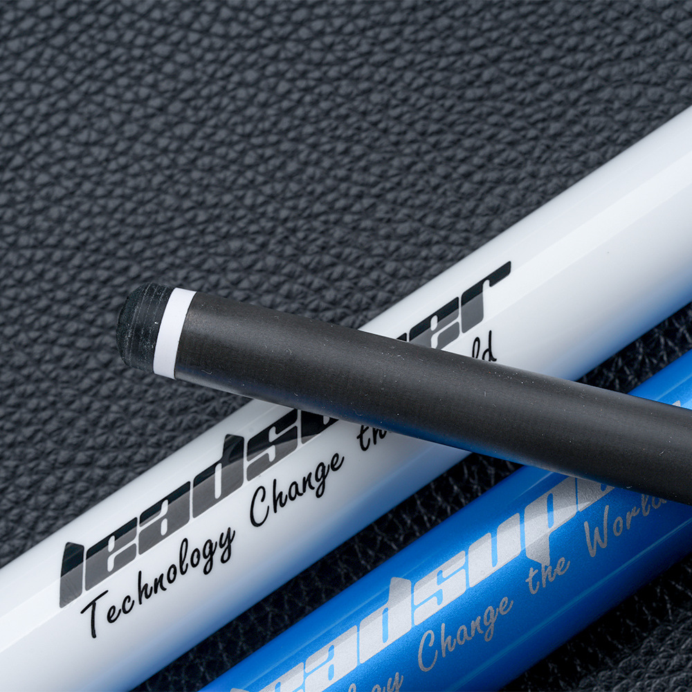 leadsuper ビリヤードキュー ホワイト/ブラック LEADSUPER 12.5mm ブラックカーボンファイバー 9ボールキュー
