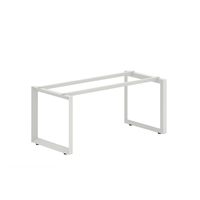 Bureau de table de conférence monoplace simple de style moderne avec pied de pied d'écran de tube triangulaire de 58*58*82