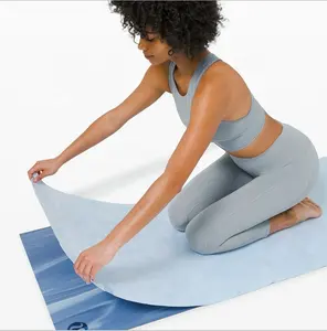 Поглощающее Пот спортивное быстросохнущее белое полотенце из органической микрофибры коврик для йоги