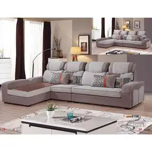 Set Sofa Mewah untuk Ruang Tamu Furnitur Rumah Modern Chesterescape Kain Beludru Kain Chenille Tekstur Kain Pelapis