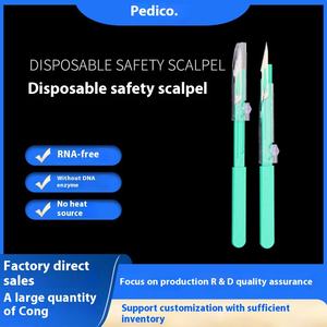 Bisturi veterinario monouso in acciaio inox di alta qualità con materiale di consumo veterinario Premium in plastica di sicurezza - Product Image 3