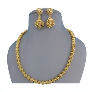 Premium Trendy Gold Polish Best Quality <b>Necklace</b> <b>Set</b> with Earrings for Women <b>Wedding</b> Parties Wear Collection For Women - Product Image 2