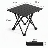 Table pliante carrée en carbone de taille personnalisée, table de camping en plein air, table de pique-nique, table à manger avec sac de transport