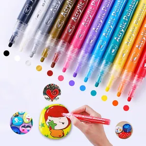OEM Custom DIY Art Graffiti Painting Permanent Waterproof Acrylic Paint Marker Pen