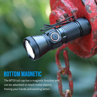 Lampe torche tactique EDC TrustFire MT20 avec torche résistante à l'eau et 5 modes d'éclairage, lampe torche portative pour les aventures en plein air