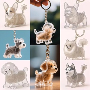 Llavero transparente 2025 para pelo de perro, hecho a mano, para guardar pelo de gato, colección de recuerdos de pelo de perro, llavero para pelo de mascota, colgante para bolso - Product Image 1