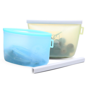 Sacs de rangement en silicone réutilisables, compatibles lave-vaisselle, avec logo personnalisé - Product Image 4