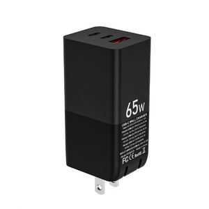 65W GaN Fast Charger with QC3.0 1x <b>USB</b>-A + 1x <b>USB</b>-<b>C</b> Ports Universal <b>Adapter</b> for Laptops & Devices - Product Image 4