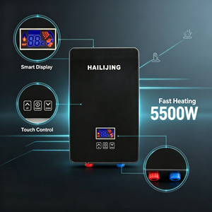 Chauffe-eau électrique instantané 5500W, classe <span class=keywords><strong>d</strong></span>'efficacité énergétique, commande tactile, <span class=keywords><strong>chauffage</strong></span> rapide intelligent, autoportant, IPX4, pour extérieur et usage domestique - Product Image 5