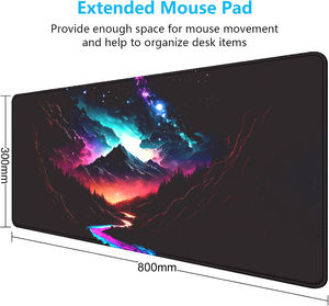 Alfombrilla de Ratón Grande de Alta Definición con Estampado de Anime, Personalizable, Diseño de Montañas Coloridas para Oficina, Regalo, en Existencia - Product Image 2