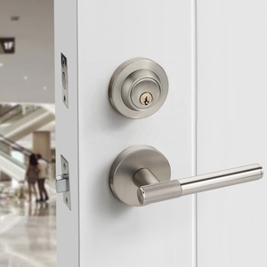 Cerradura de puerta de perilla cilíndrica de aleación de zinc de estilo americano con llave - Product Image 3