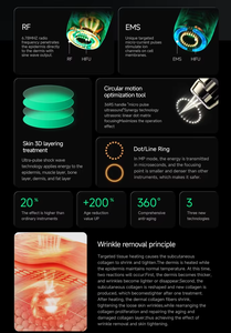 9 Cartridges 3 Handles Professional 360 Max 25d Face Machine Facial and Body Skin Firming 25D Beauty Machine - Product Image 4