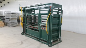Équipement d'élevage Bétail Squeeze Chute Premium Automatique Vet Crush Avec Menton Support - Product Image 4