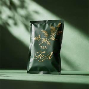 Mini pochette plate d'estampage à chaud personnalisée à <span class=keywords><strong>trois</strong></span> côtés avec ou sans fermeture éclair <span class=keywords><strong>pour</strong></span> sachets de thé en plastique - Product Image 3