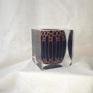 Modern Minimalist Acrylic Embedded Vase Geometric Shape Resin Process <b>Tabletop</b> Decoration Ornament - Product Image 3