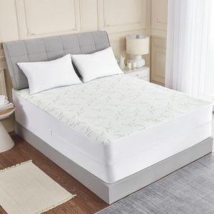 Protège-<span class=keywords><strong>matelas</strong></span> imperméable zippé en rayonne de bambou de qualité supérieure, respirant, silencieux et lavable - Product Image 2