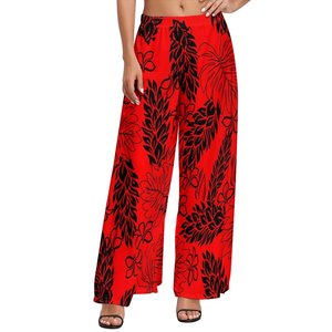Pantalon Palazzo à imprimé Tribal polynésien, taille haute, ample, jambes larges, Long, <span class=keywords><strong>Melanesia</strong></span>, surdimensionné, pour femmes, nouvelle collection - Product Image 4