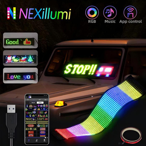 Panneau LED flexible transparent pour voiture, alimentation USB, affichage de messages LED pour la vitre arrière de la voiture - Product Image 6