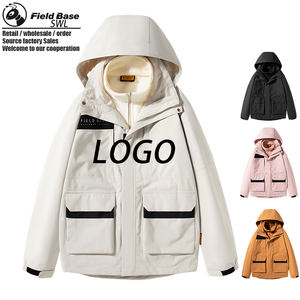 Haute qualité Logo sur mesure Chaud Plus-size Waterproof -<span class=keywords><strong>Tex</strong></span> Stand Collar Trois-en-un Winter Jacket White Unisex - Product Image 1