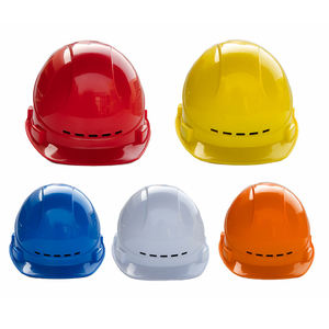 خوذة أمان صناعية سريعة التوصيل حاصلة على شهادة ISO 9001، مصنوعة من ABS وHDPE، بدون واقي للوجه، تصميم V مع فتحات، قبعة واقية صلبة للرأس - Product Image 5