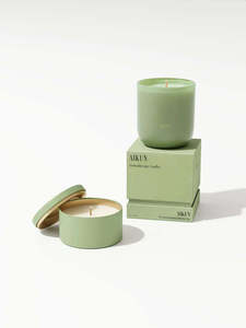 Bougie parfumée AIKUN au bois de rose, aromatique, verte, dans un bocal en verre, pour les cadeaux de mariage et d'anniversaire - Product Image 1
