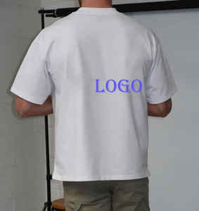 เสื้อยืดคอตตอนแขนสั้นสำหรับผู้ชายโอเวอร์ไซส์ทรงบ็อกซี่ฟิตแนวสตรีทสไตล์ฮิปฮอปผ้าไหมพิมพ์ลายสกรีน - Product Image 4